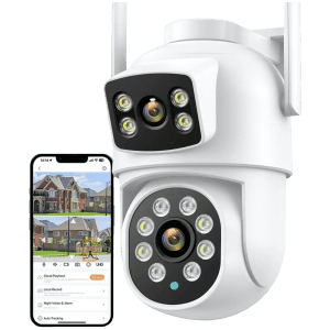 BESDER Caméra de surveillance extérieure PTZ 4K IP WiFi 8MP