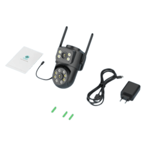 Caractéristiques de la caméra Wifi extérieure 4K, incluant le stockage SD carte jusqu'à 128G.
