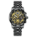 POEDAGAR luxe haute qualité homme montre étanche lumineux chronographe Date hommes montre en acier inoxydable Quartz