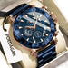 POEDAGAR luxe hommes montre-bracelet Date lumineux étanche Quartz homme horloge chronographe acier inoxydable mode