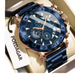POEDAGAR luxe hommes montre-bracelet Date lumineux étanche Quartz homme horloge chronographe acier inoxydable mode
