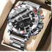 POEDAGAR montre de luxe pour hommes calendrier lumineux étanche homme - Montre à Quartz