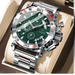 POEDAGAR montre de luxe pour hommes calendrier lumineux étanche homme - Montre à Quartz