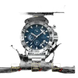 POEDAGAR montre de luxe pour hommes calendrier lumineux étanche homme - Montre à Quartz